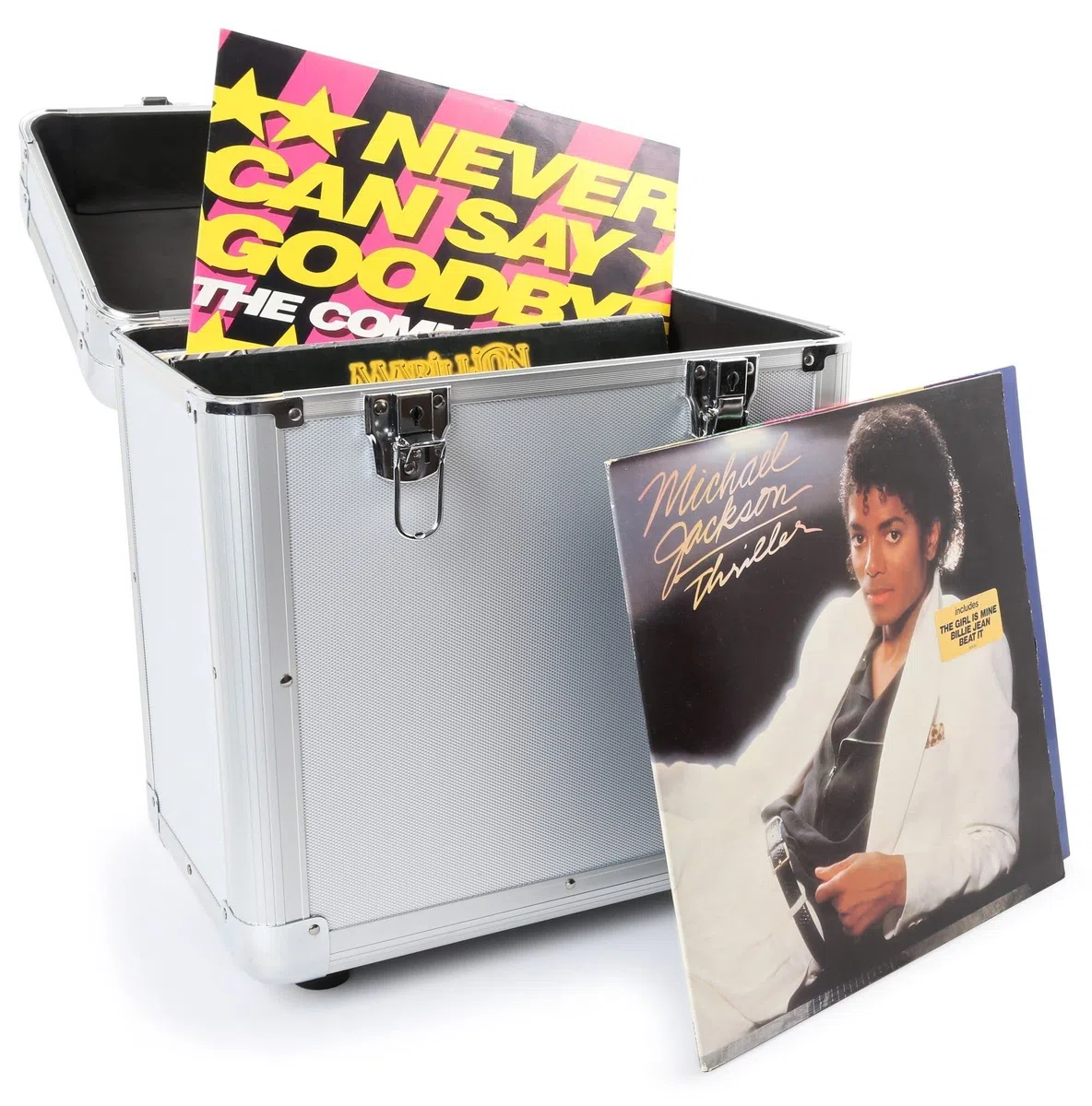 Power Dynamics RC Plattenkoffer für Schallplatten Aufbewahrung, Vinyl Koffer, stabile und professionelle Schallplattenbox, Vinyl aufbewahrung, Abschließbar