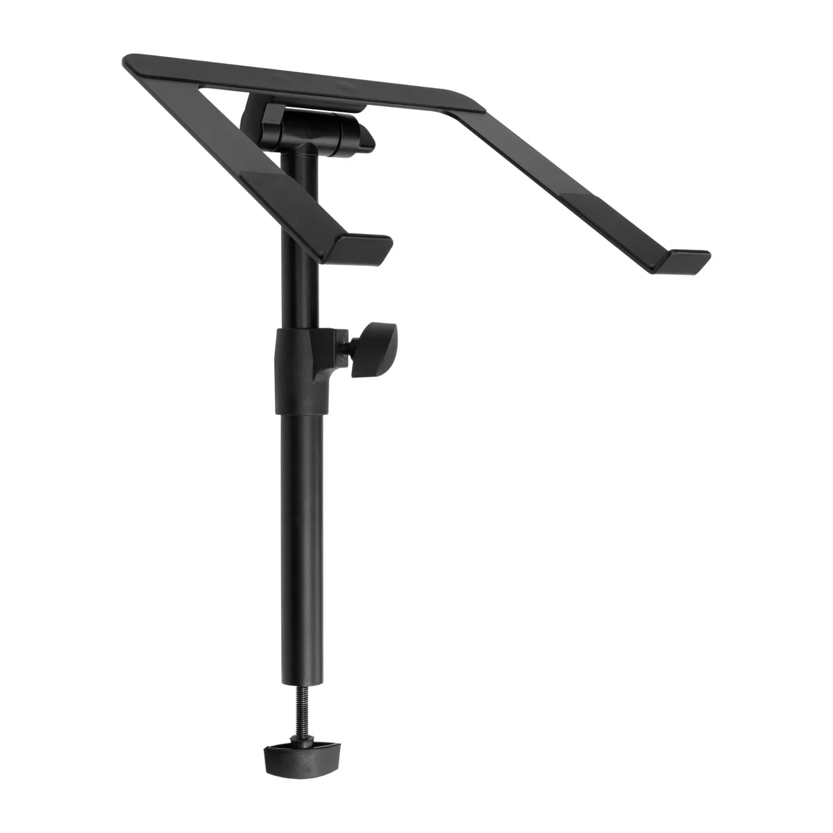 Vonyx DBLH1 Laptop Halterung für DJ Booth & Tisch – Höhenverstellbarer Laptop Arm & Ständer neigbar – Stabiler Laptophalter aus Metall für Controller & Notebooks – Klappbar, Bis 8kg Traglast, Schwarz