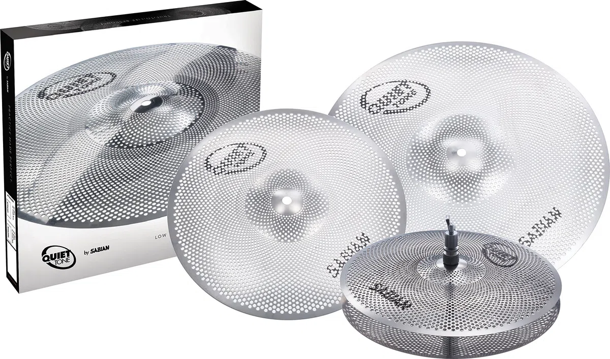 Sabian QTPC502 becken Pack de beckens Quiet Tone 13"-14"-18"