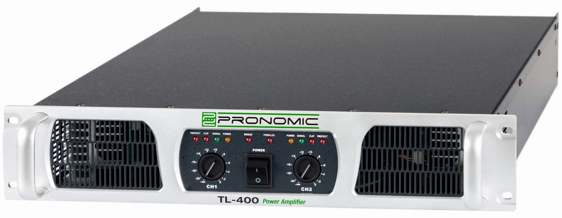 Pronomic TL-400 Endstufe - Stereo-Leistungsverstärker mit 2x 1000 Watt an 2 Ohm - Lüfter Temperaturgeregelt - Parallel, Stereo und Bridge Mode mit Schutzschaltungen - Ausgangs Schaltungstype Class AB