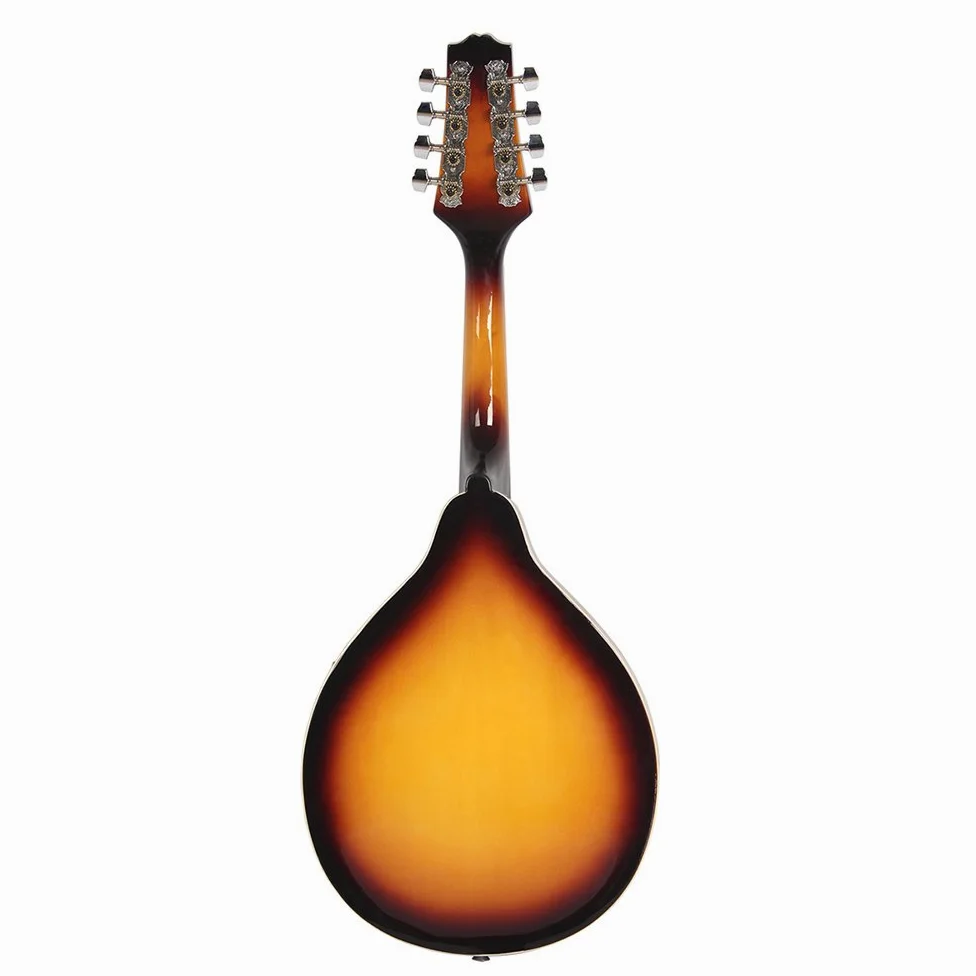 8 Sitige Lindenholz Sonnendurchbruch Mandolin Musikinstrument mit Palisander Einstellbare Brücke,Mandolin aus Lindenholz