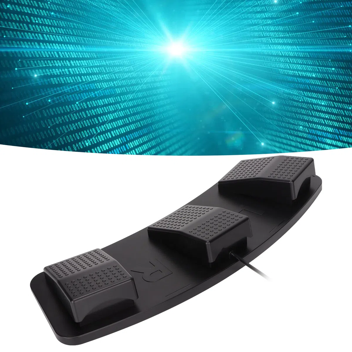 ASHATA USB-Fußpedal, USB-Dreifach-Fußschalterpedal, Multifunktionales, Ergonomisches Dreifach-Fußschalterpedal Zum Spielen von Spielen, Werkstests, PC-Gaming-Pedal(