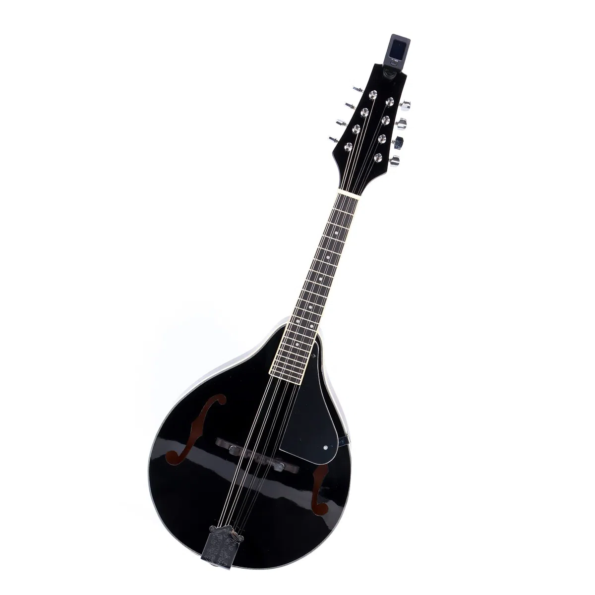 Mandoline, 8-saitiges Instrument, Schwarz, mit Tasche/Saiten/Wischtuch/Stimmgerät/Plektren/Schraube/Wischtuch (Black)