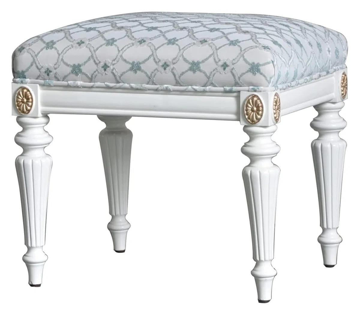 Pianobank, Klavierbank, Klavierhocker, Schminkstuhl, Klavierhocker, Schminkhocker aus Massivholz, Schuhwechselhocker, elastisches Schwammkissen(White)