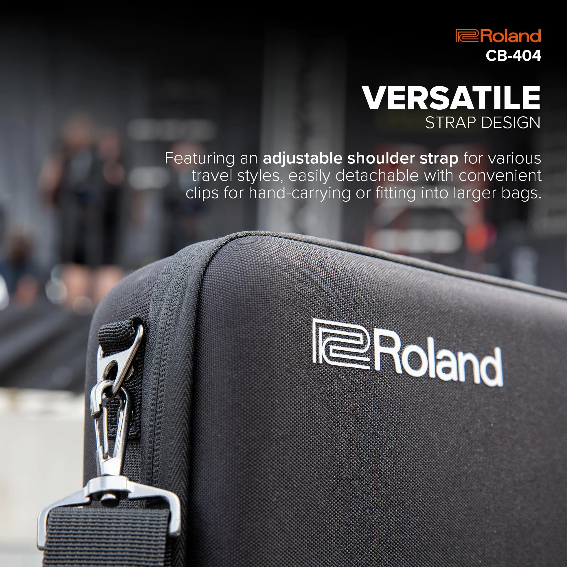 Roland CB-404 Tragetasche | Offizielle Custom-Tragetasche für die Sampler SP-404MKII, SP-404A, SP-404SX & SP-404 | Orangefarbene Regler für die individuelle Gestaltung | Leicht & robust
