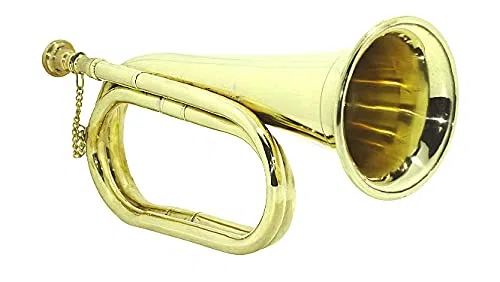SHREYAS Brass Bugle Professional Civil War Era US Militär Kavallerie Stil Horn