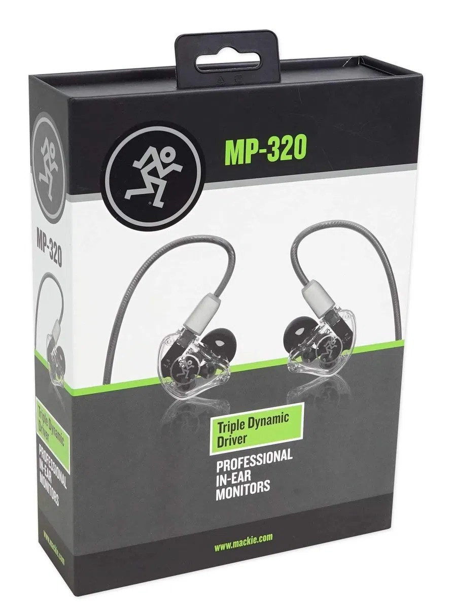 Mackie MP-320 professionelle In-Ear-Monitore (IEMs) mit Schallisolierung und DREI dynamischen Treibern