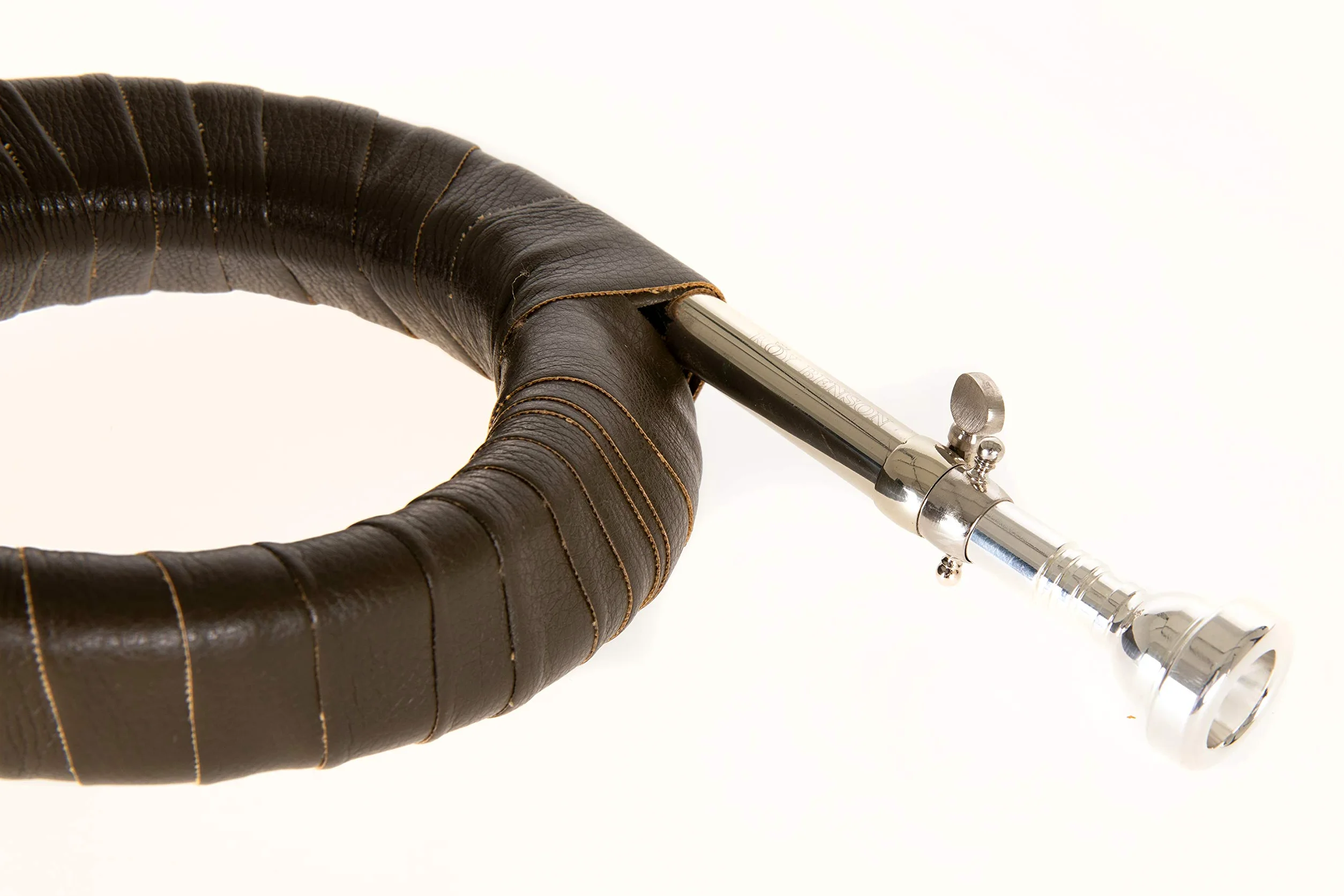 Roy Benson Fürst Pless-Horn HH-101 (Premium Messing Schallstück, 120mm Schallbecher Design, Neusilberkranz, exklusiver Stimmzug, elegante grüne Kunstlederumwicklung, inkl. Nylon Tasche)