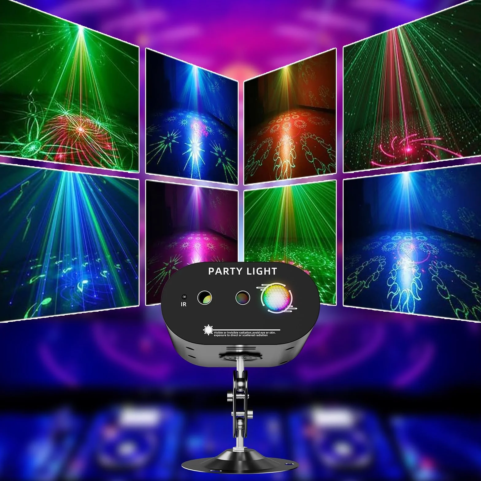 Bola de discoteca para DJ, luz estroboscópica LED para escenarios, proyector de luz, ideal para fiestas navideñas/raves/clubes/bares/decoración del hogar, regalos de cumpleaños y fiestas.