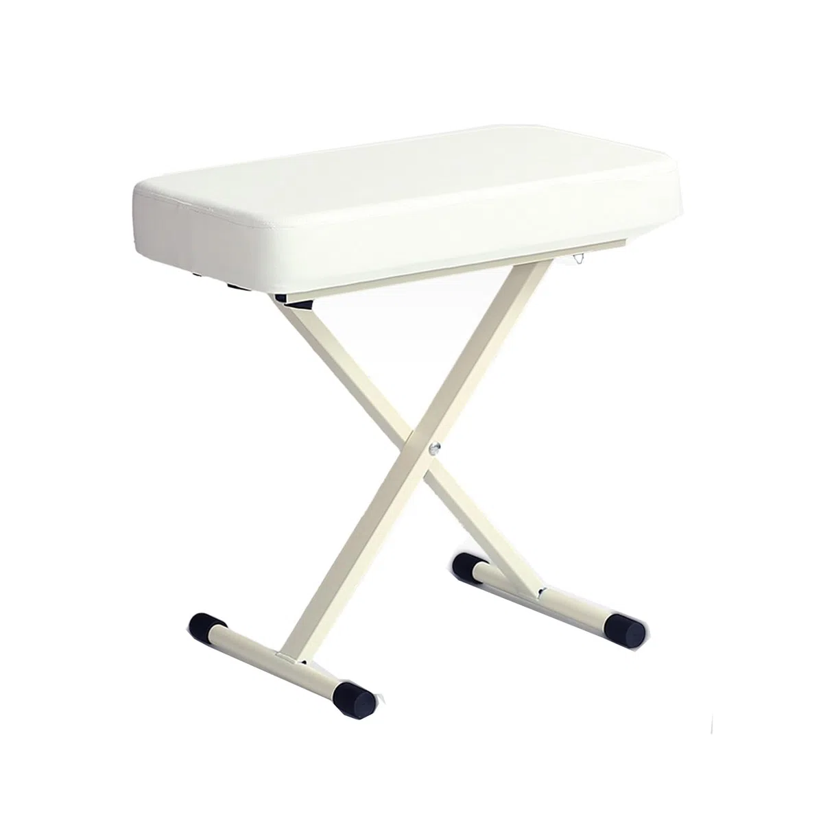 Höhenverstellbarer Klavierhocker, Elektronischer Klavier-/Gitarrenstuhl Mit PU-Lederkissen, 100 Kg Tragfähigkeit for Klaviergeschäft, Musikschule, Studio, Leicht Zu Tragen(White)