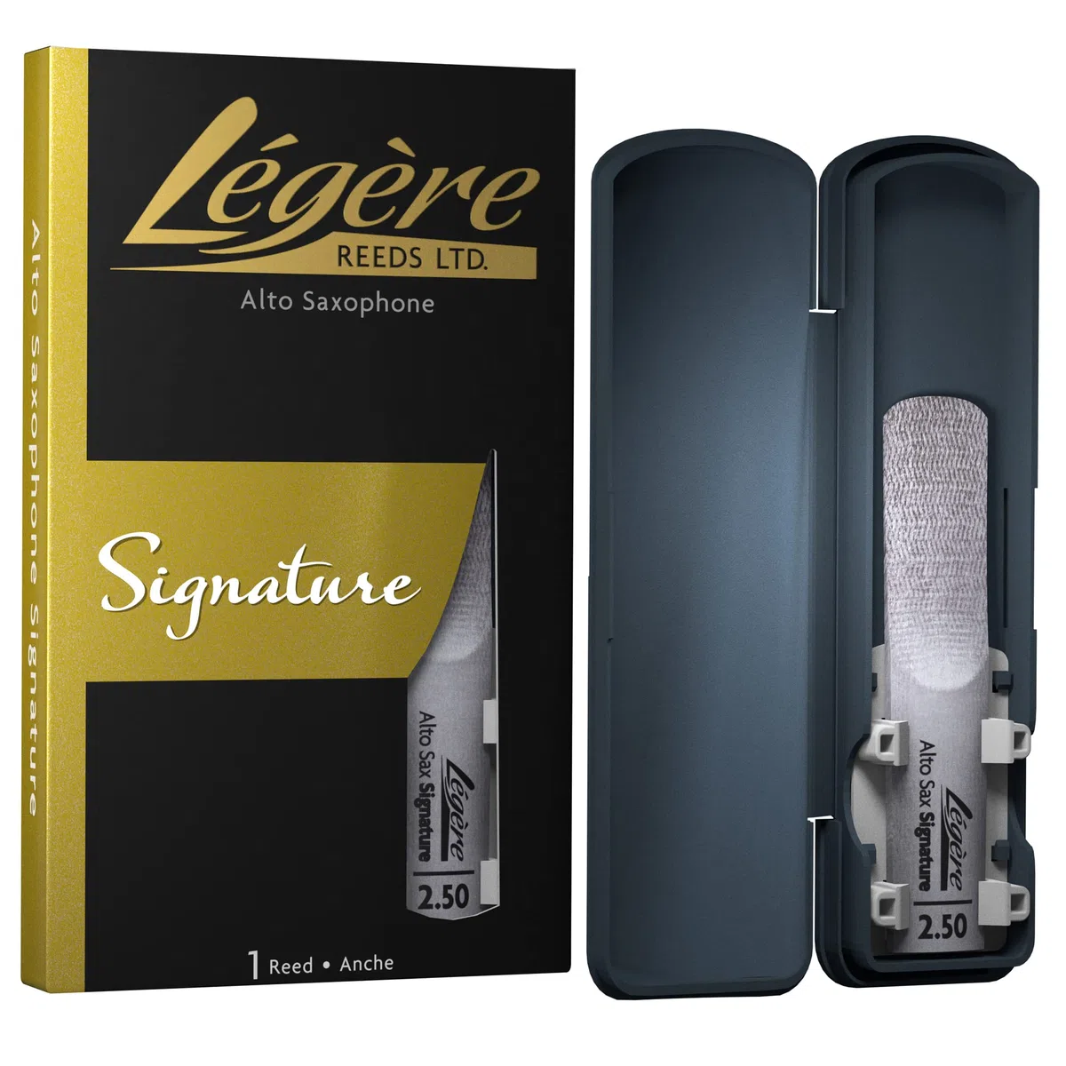 Légère Reeds - Altsaxophonblatt, Signature, Blattstärke 2.50 (ASG2.50) - Hochwertiges synthetisches Holzblasrohr