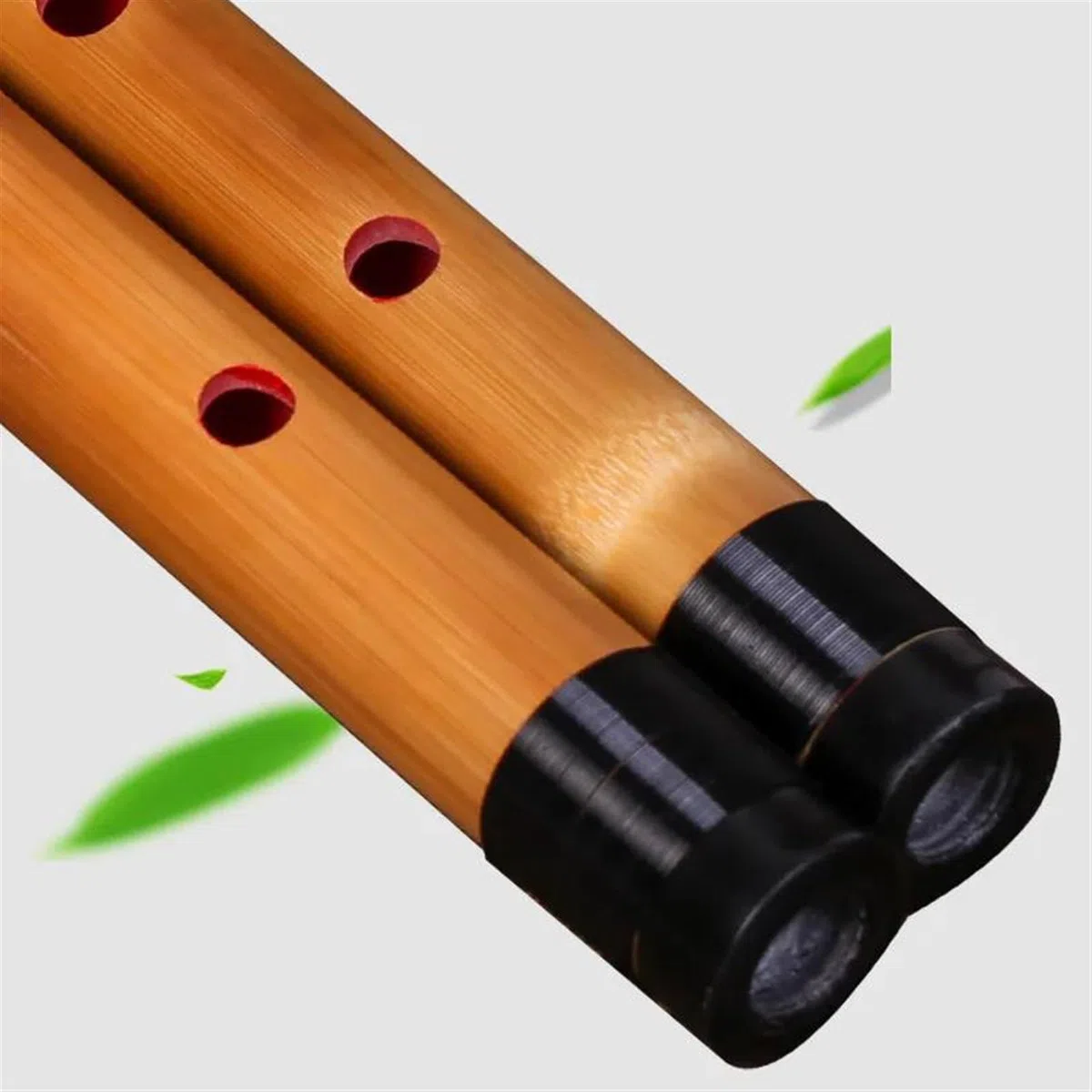 Bambusflöte Bambus Shakuhachi 5 Löcher Flöte Weiß Bambus Kurz Xiao Holzblasinstrument Flauta(Black)
