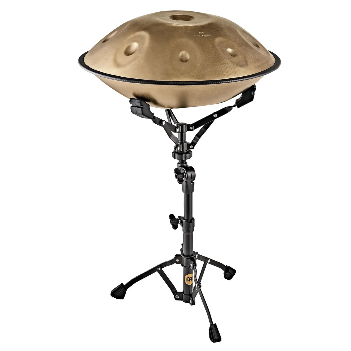Sonic Energy Handpan Ständer Klein – Zubehör für Handpans und Steel Tongue Drums – Höhenverstellbar bis 27" / 70 cm – Pulverbeschichteter Stahl, schwarz (HPS-S)