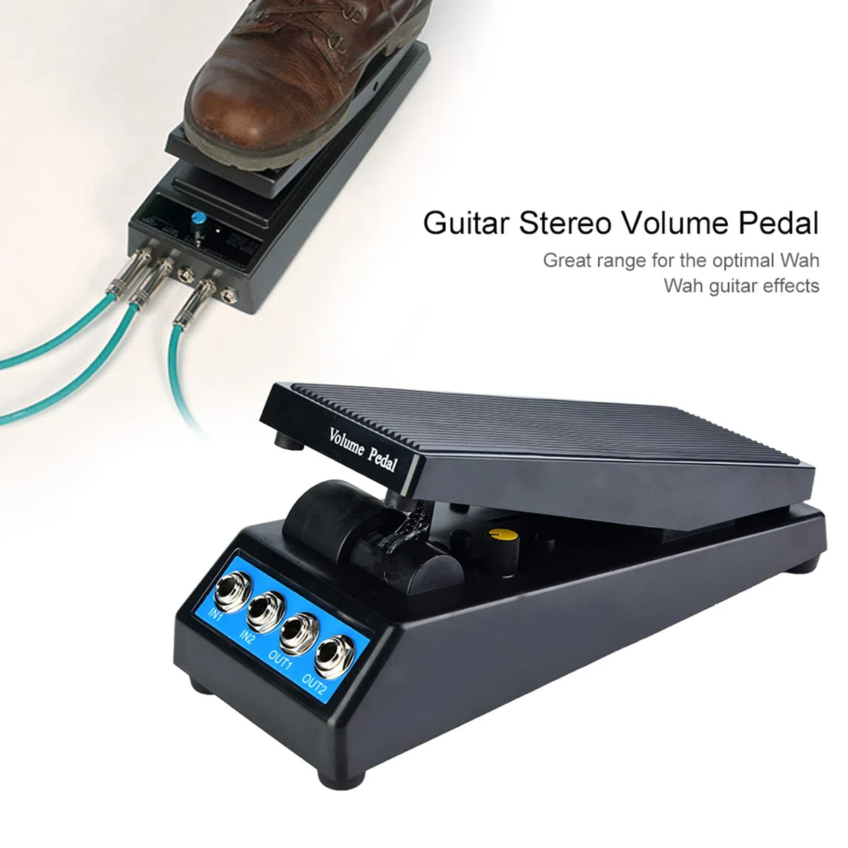 Tragbares Gitarrenpedal DF1511A Stereo Gitarren Lautstärkepedal DF1511A für Gitarristen für Gitarristen