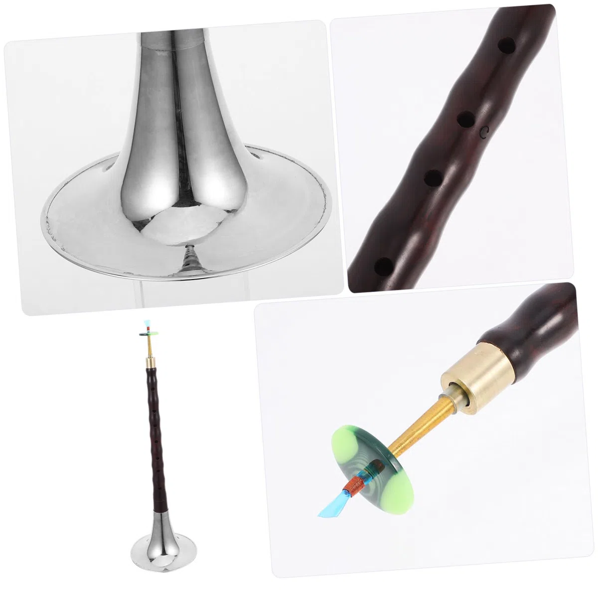 Traditionelles Chinesisches Suona Musikinstrument Zufällige Farbe in C-dur mit Eisen und Kupfermaterial Leichtgewichtig Einfach zu Spielen für Anfänger und Professionelle Musiker