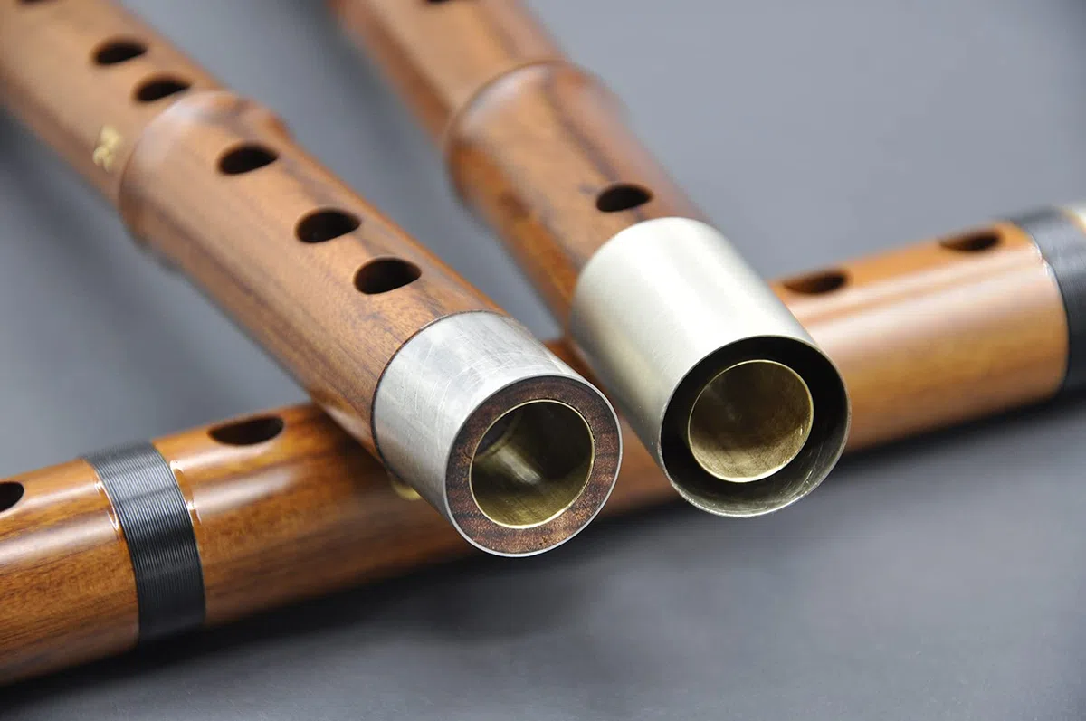 Professionelle Flöte D-Key Dizi für Anfänger mit gratis Membran und Klebstoff, traditionelles chinesisches rotes Sandelholz Instrument (D-Key)