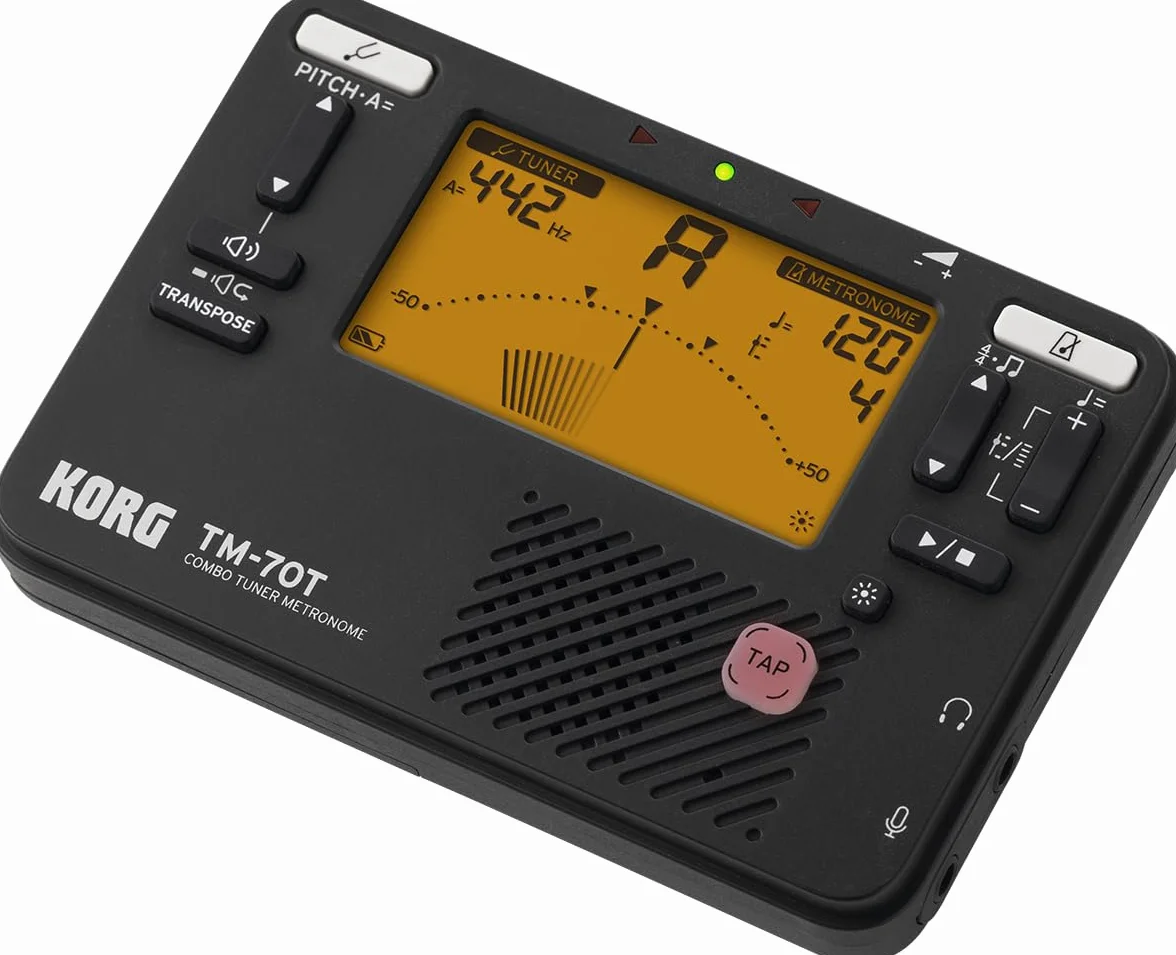 Korg TM70 Kombiniertes Metronom und chromatisches Stimmgerät – Schwarz