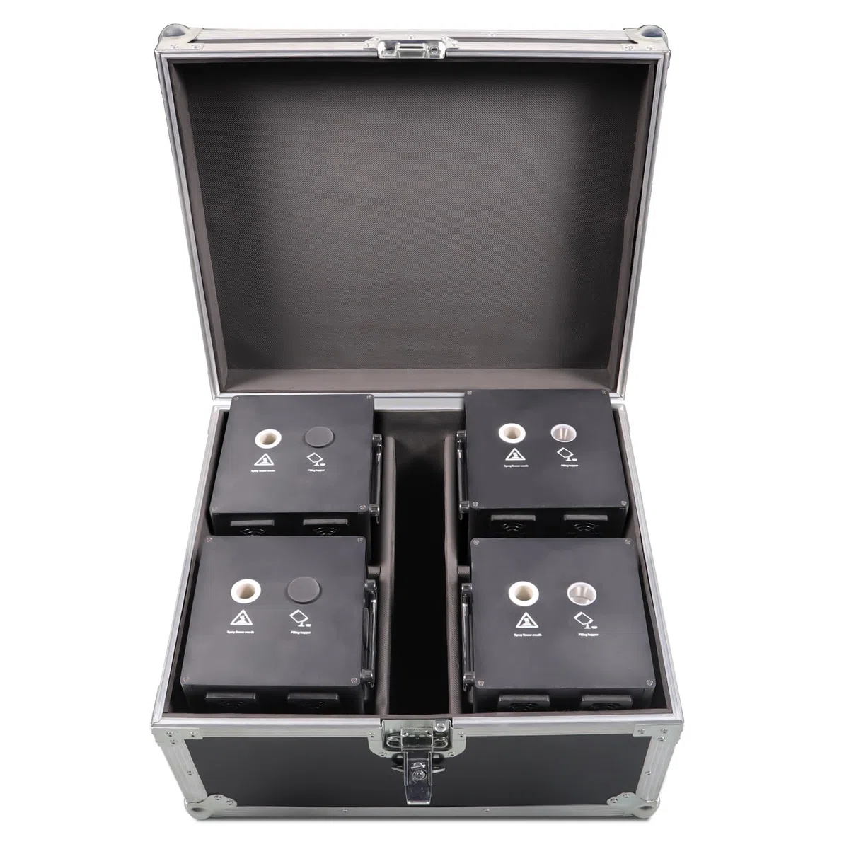 Flightcase Transportcase Laden 4 Stück, für Pyrotechnikmaschinen Cold Spark Feuerwerksmaschine Stage Spezialeffekt Machine, 59 * 51 * 32cm