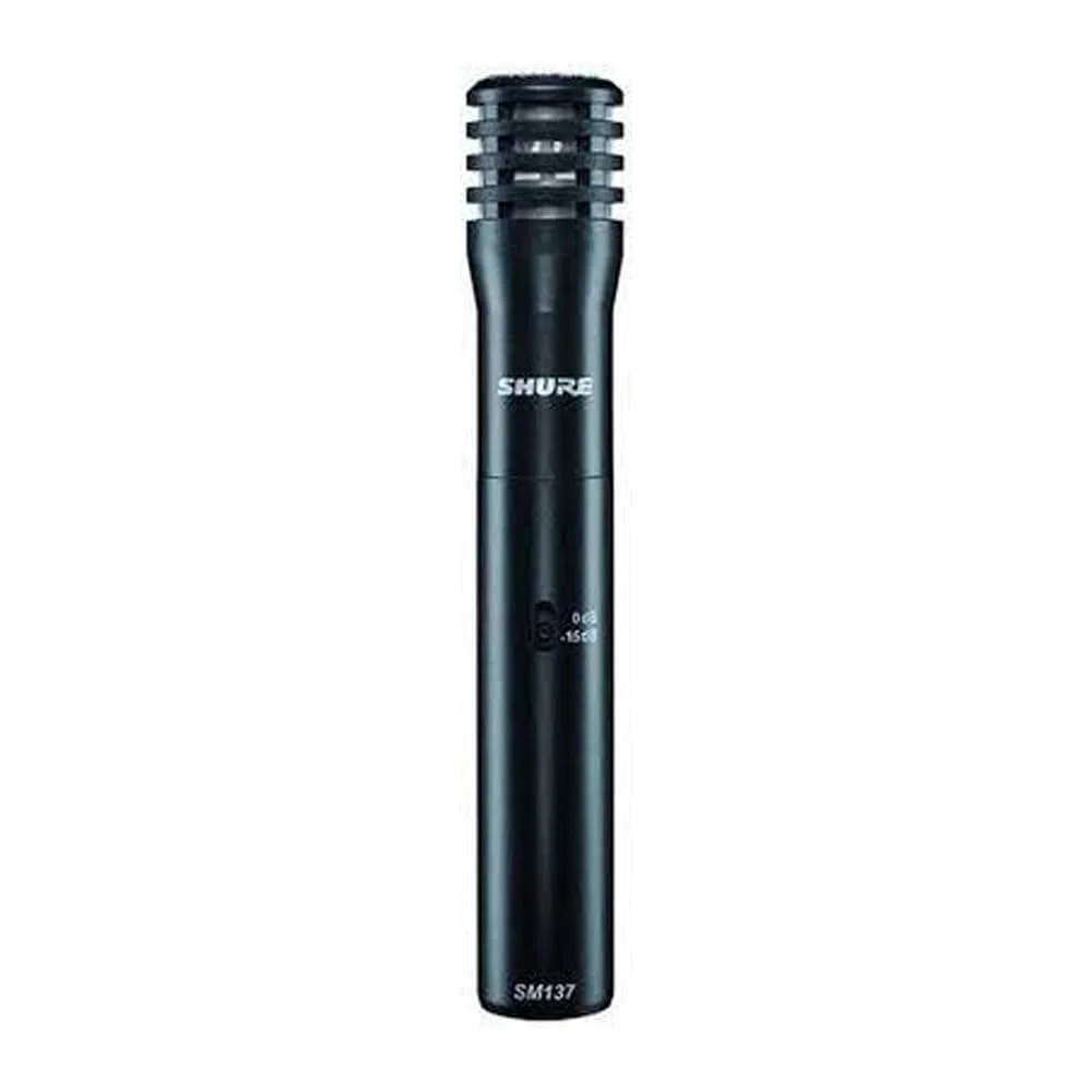 Shure SM137 Kleinmembran-Kondensatormikrofon für Instrumente, mit Nierencharakteristik, extrem dünner Membran und Class-A-Vorverstärker