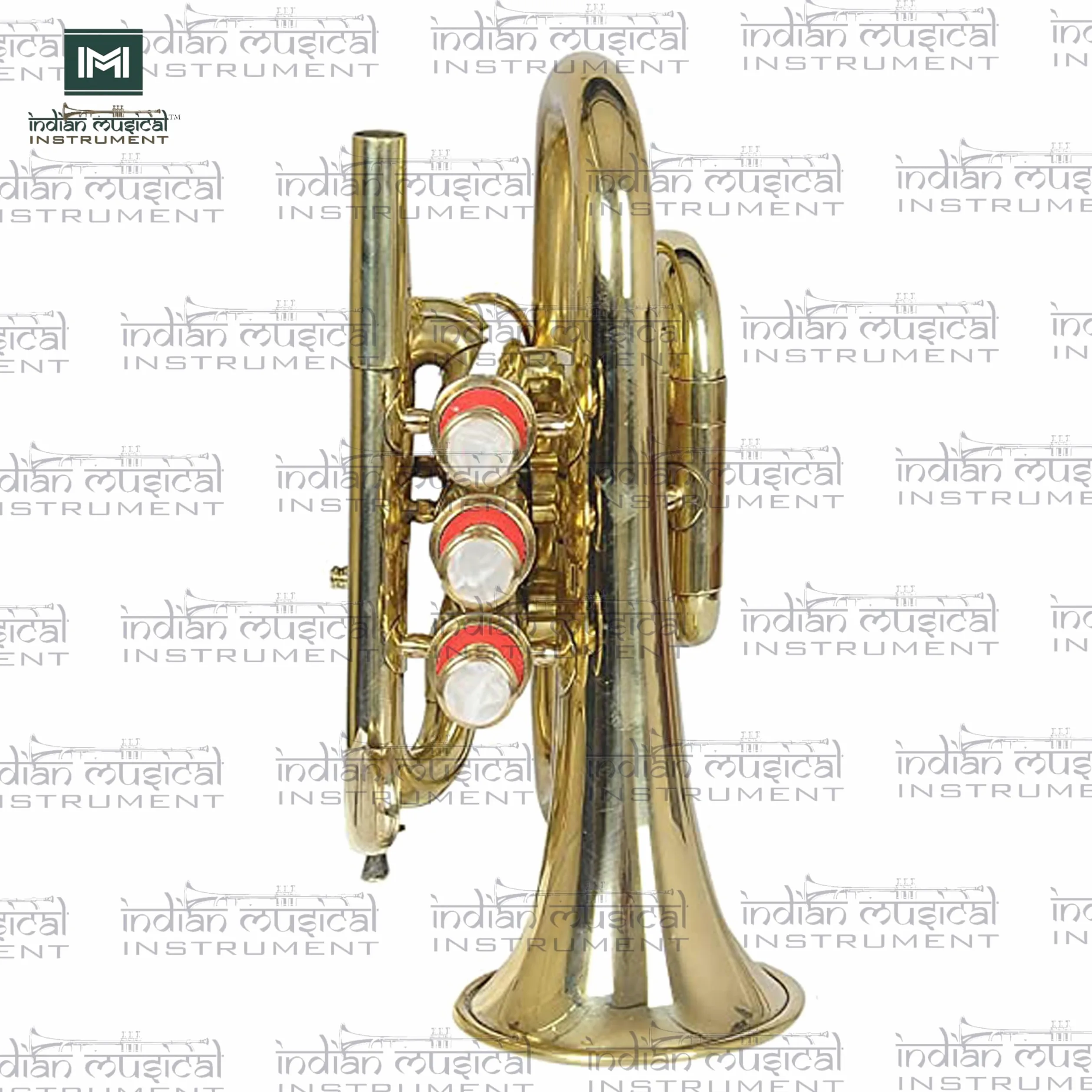Pocket Trompete Bb Pitch inkl. Mundstück und Tragetasche (Gold)