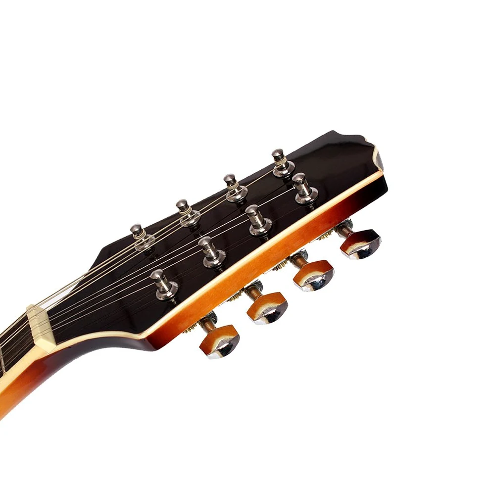 8 Sitige Lindenholz Sonnendurchbruch Mandolin Musikinstrument mit Palisander Einstellbare Brücke,Mandolin aus Lindenholz