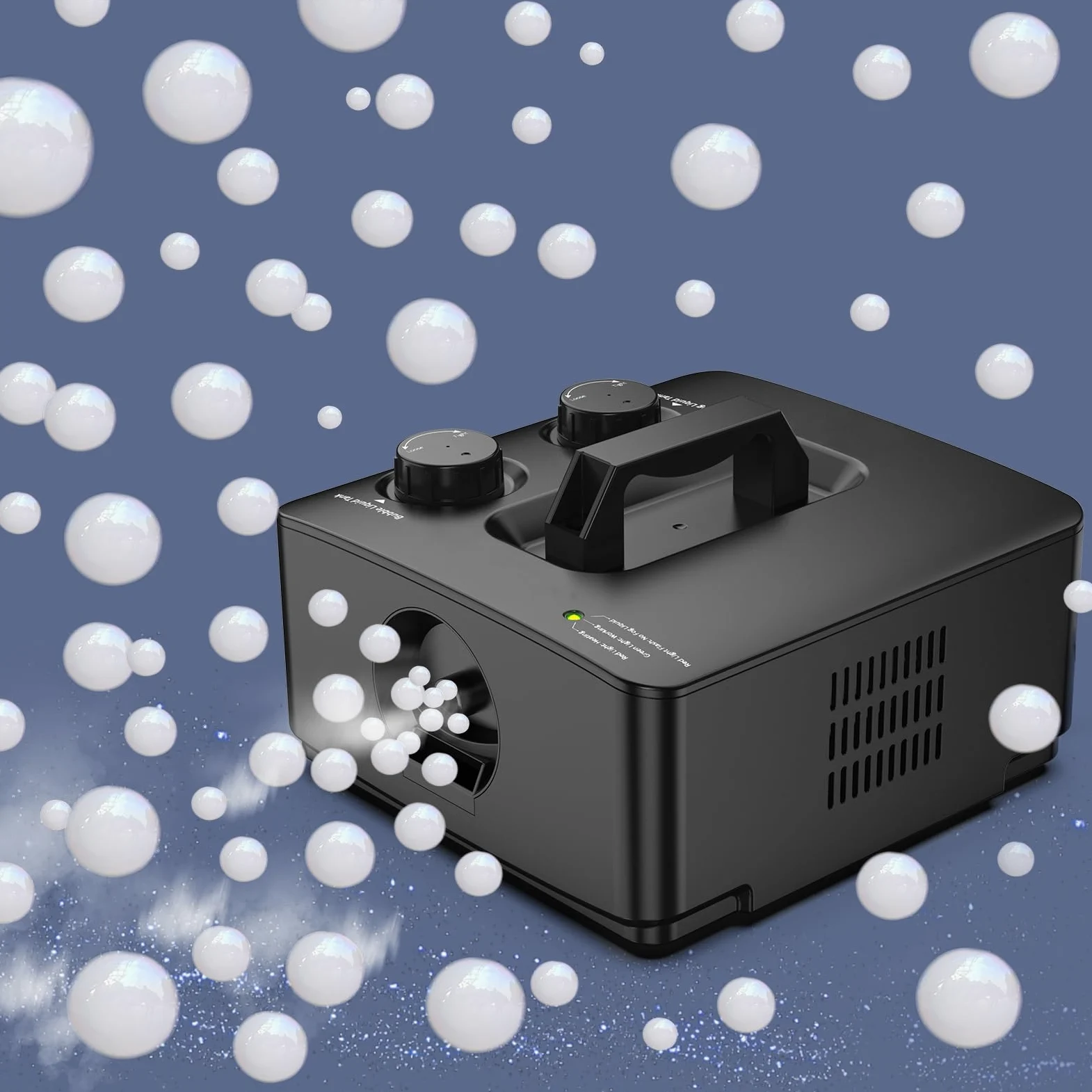 Nebelblasenmaschine Rauchmaschine mit Blasen, 400 W automatischer Seifenblasenmacher, Blasen/Nebelblasen, Zwei Modi für Party, Bühne, Hochzeit, Halloween, Weihnachten