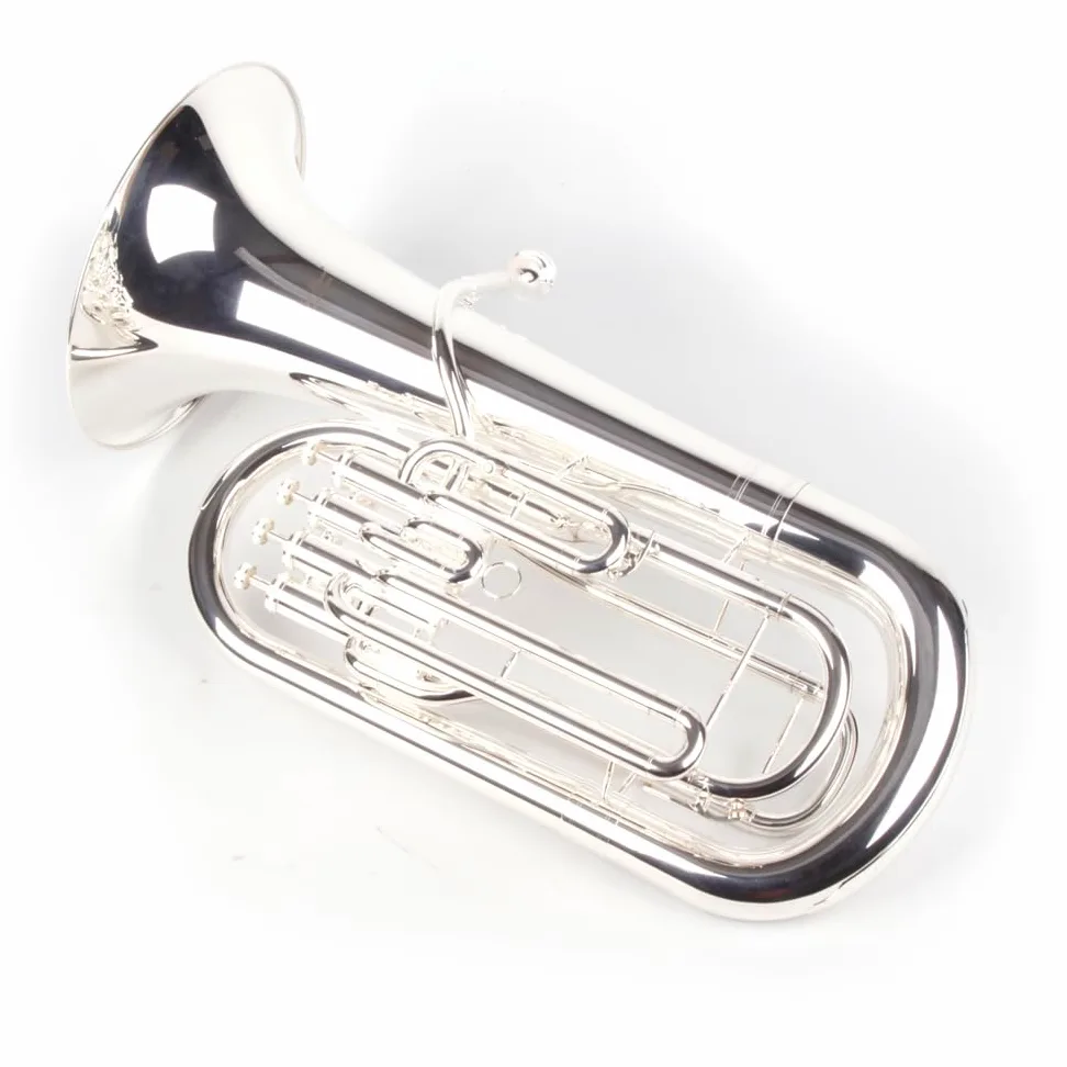 Euphonium versilbert, Bb Stimmung 4 Monel Ventile Koffer
