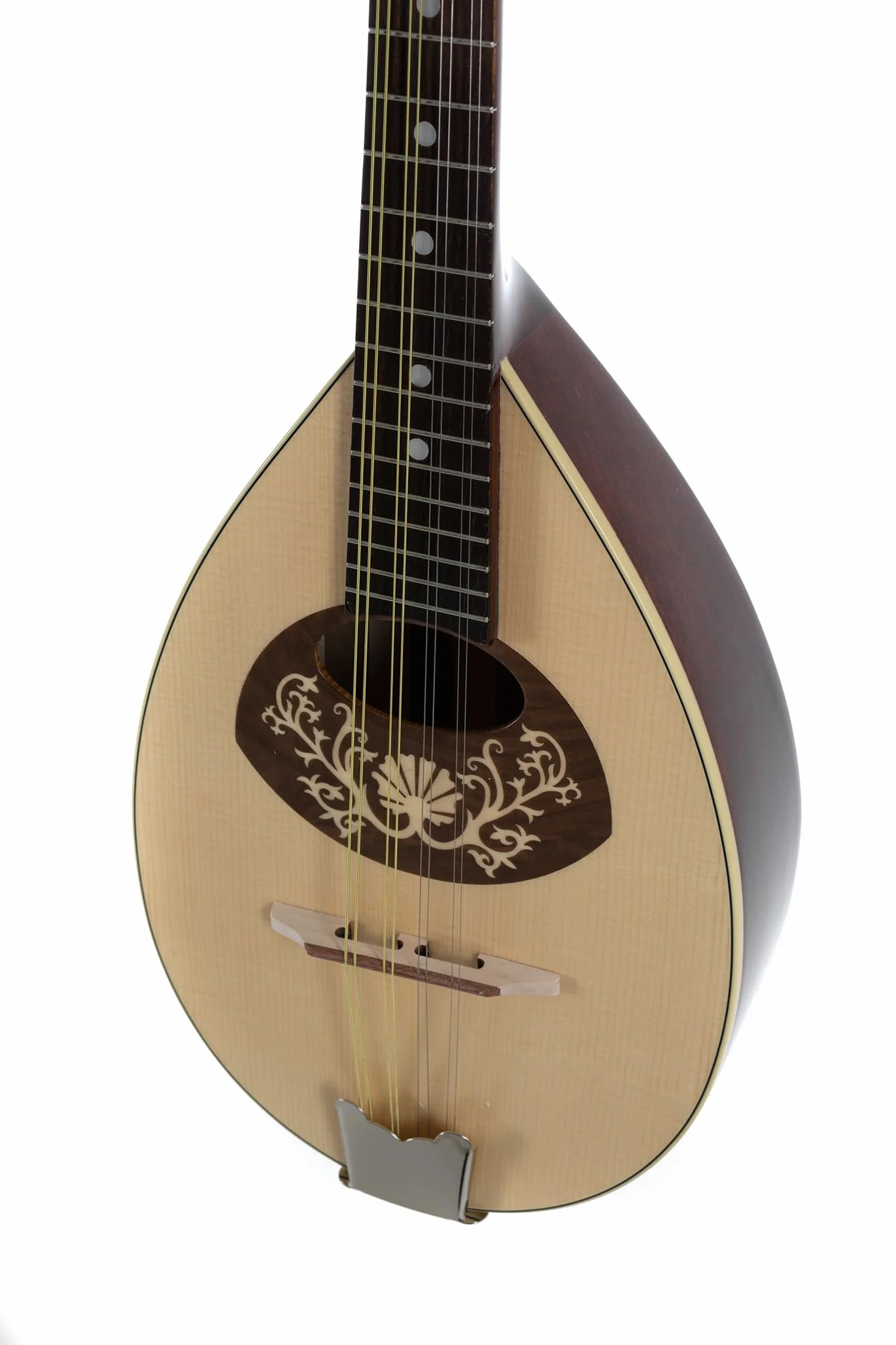 GEWA Mandoline Pro Arte Model 1 - Flachmandoline - Portugiesische Form - Massive Fichtendecke - Boden/Zarge massiver Ahorn - Hochglanz - Made in Europe