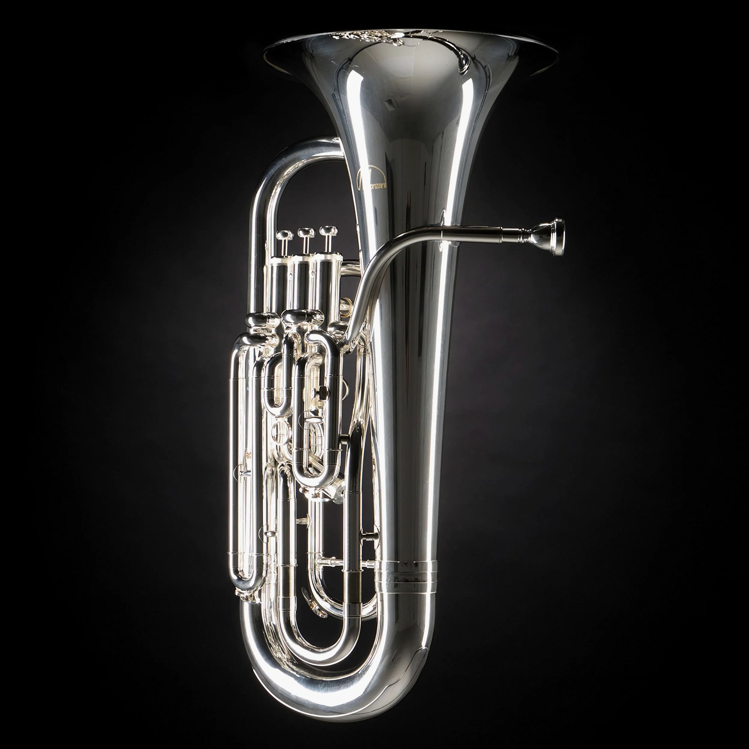 Monzani MZEP-1150S Bb-Euphonium, Vollkompensiertes Messinginstrument, Leichte Ansprache, Voll, Warmer Ton, Unproblematische Intonation, Inklusive Mundstück und Hardcase