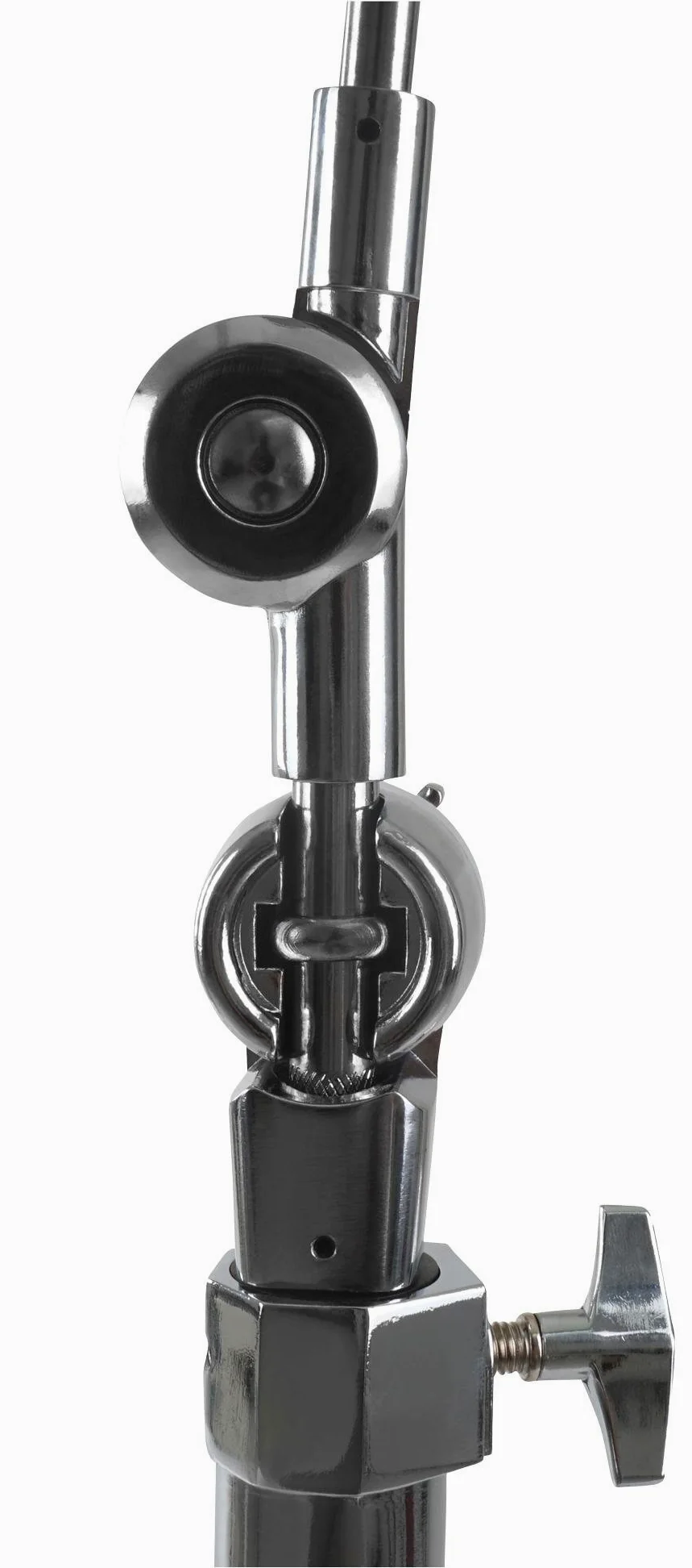 XDrum Galgenbeckenständer Semi - Cymbal Boom Stand für Schlagzeug - höhenverstellbar 84 bis 157 cm - 39 cm Galgen - doppelstrebig - Zahnkranz Gelenke - klappbar - ohne Becken - Chrom