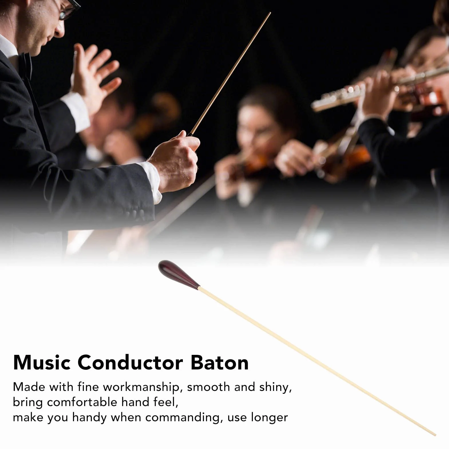 Professioneller Musik Dirigieren Taktstock Orchester Holzgriff Ahorn mit Holzkiste