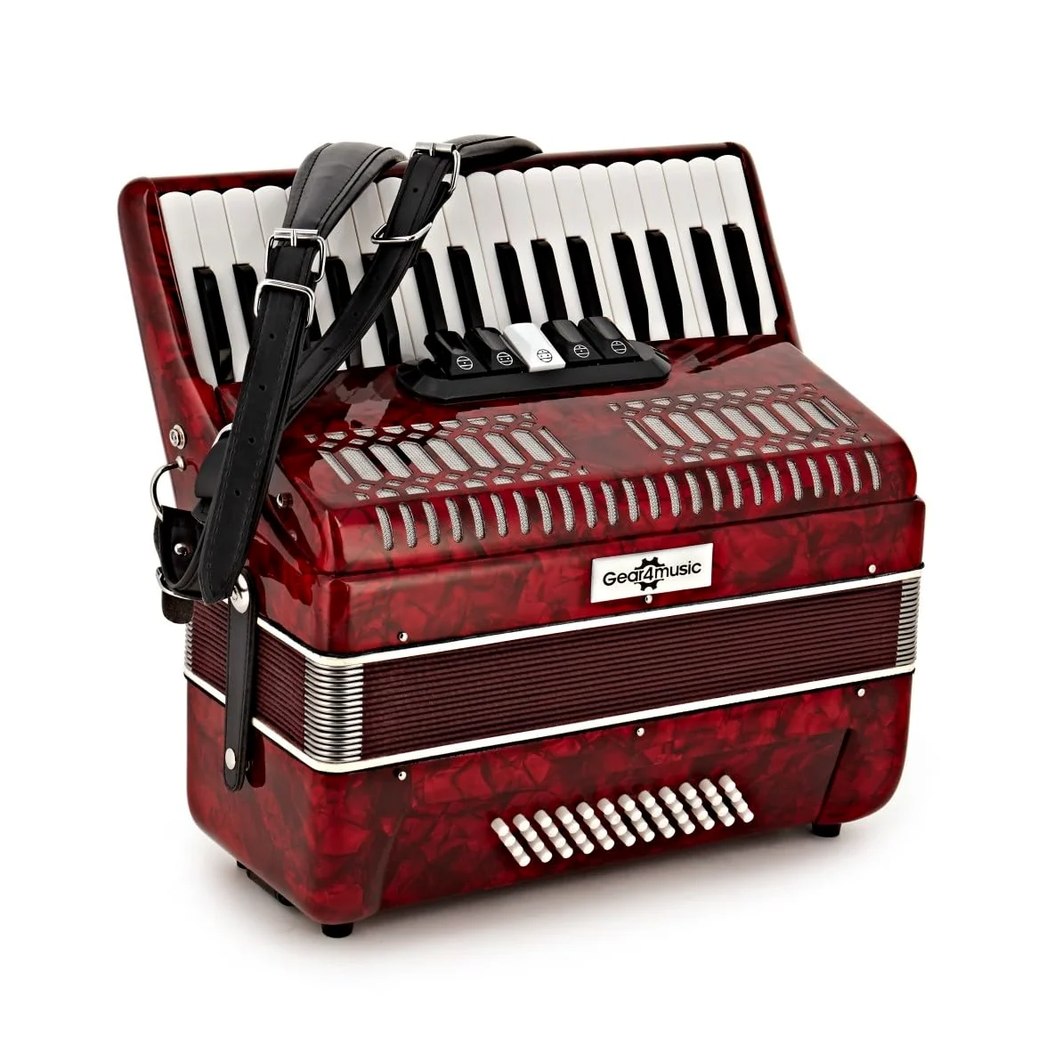 Deluxe-Akkordeon von Gear4music, 48 Bässe