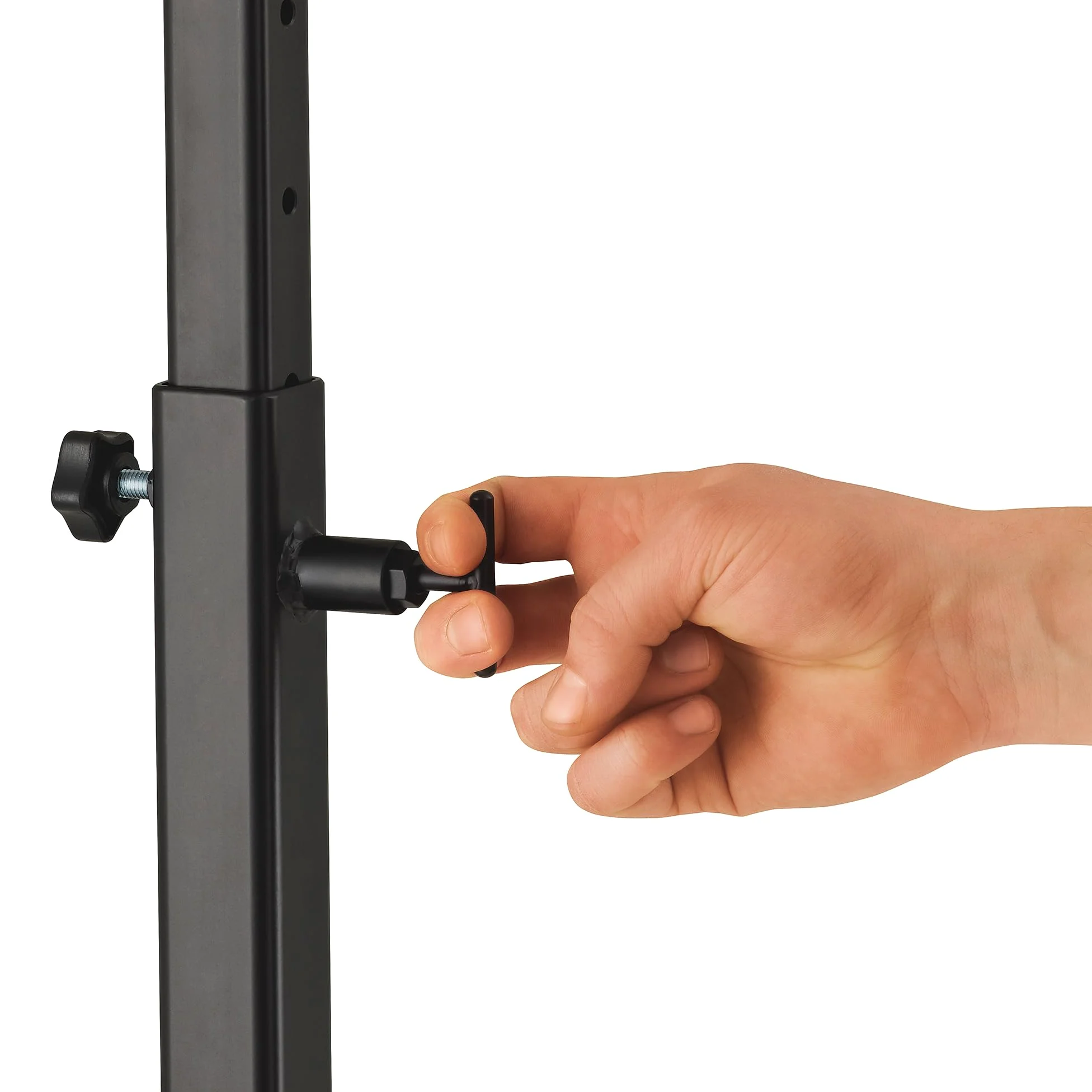 Sonic Energy Gong Ständer – Zubehör für Gongs und Tam Tams bis 81 cm – Höhenverstellbar bis 205 cm – Pulverbeschichteter Stahl, schwarz (TMGS)