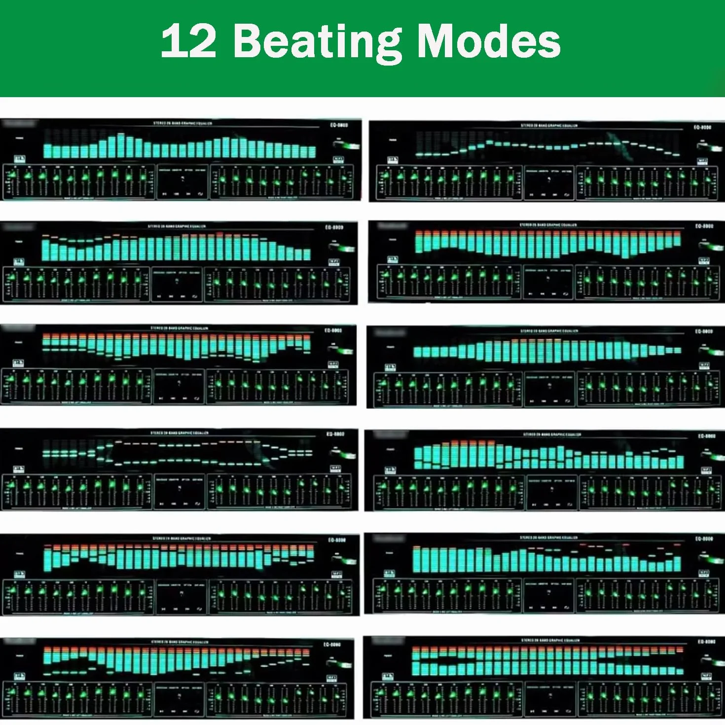 31-Band Digital Equalizer, Stereo Grafik EQ, Musikspektrumanalysator, Bluetooth 5.4 Optische Koaxiale Digitale Audiodekodierung, Rauschunterdrückung, Für Aufnahmestudio