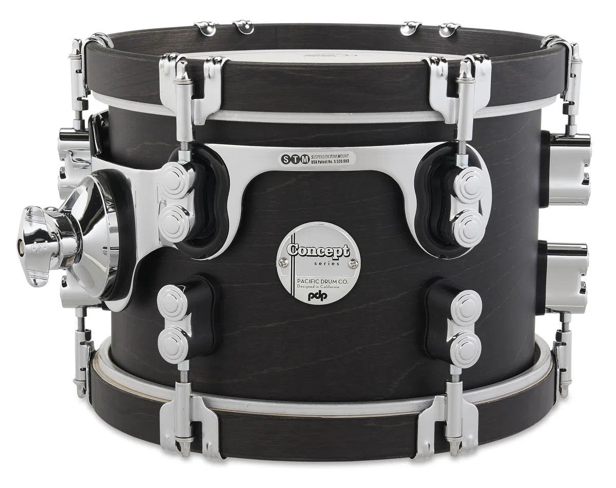 Pacific Drums Concept Classic Tom, 10" x 7", Ebony Stain, gebeizte Ebenholz-Spannreifen