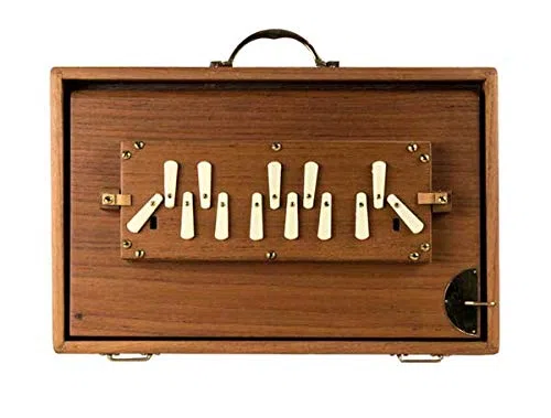FASHERATI M2 Low G Shruti Box, 13 Töne chromatische Skala, G2 bis G3 Serie, auf A440 Hz gestimmt, mit Tragetasche und Wartungsset