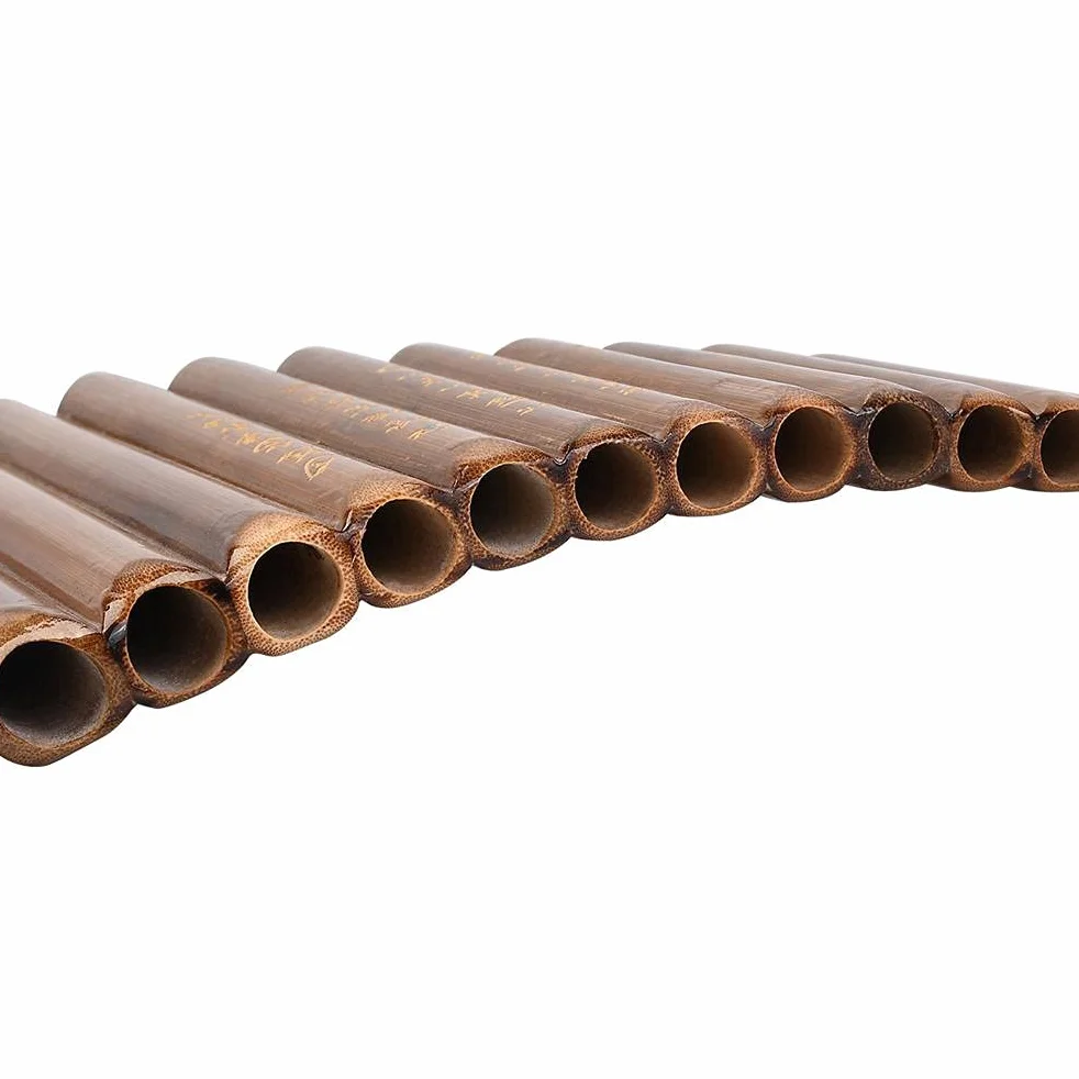 Panflöte 15 Rohre G Key Bambus Panflöte Musikinstrument Anfänger und Kinder, Blas Instrument Handarbeit Musik Rhythmus Percussion Spielzeug
