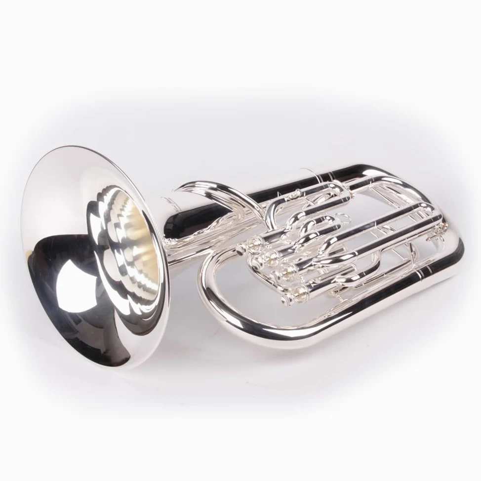 Euphonium versilbert, Bb Stimmung 4 Monel Ventile Koffer