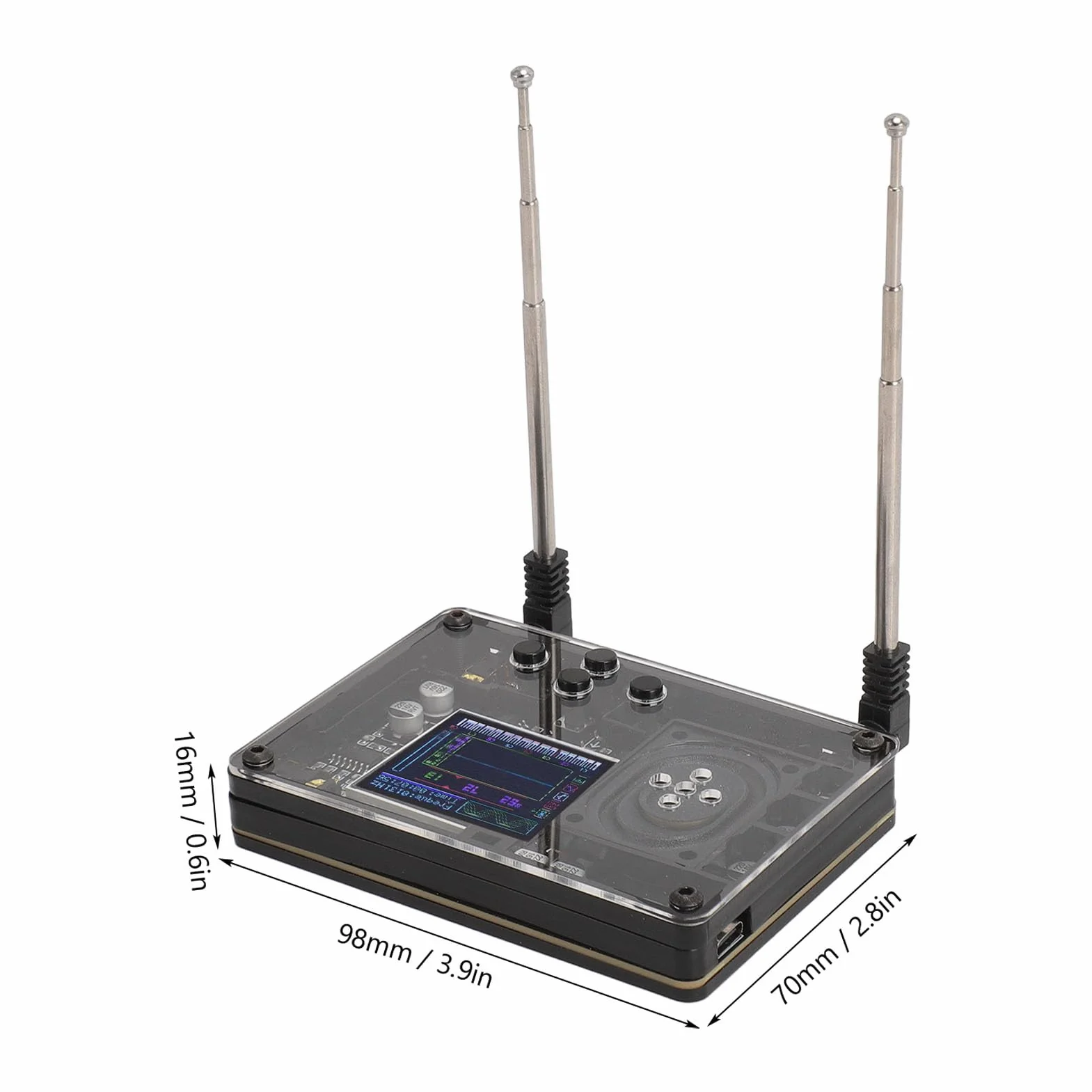 Schnittstelle Typ-C-Audio-Theremin, Kleines Theremin mit Lautsprechern und Einsteckbaren Antennen, Mehrere Einstellbare Stimmen für Anfänger oder Erfahrene Musiker