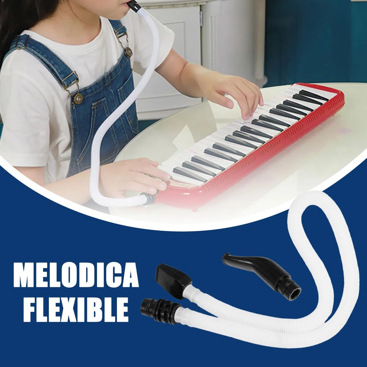 Melodica Tube | Melodica Mundstücke Tube Set | Ersatzteile Musikinstrument Zubehör mit Mundstück für Klassenzimmer Aktivitäten Schule Casual Praxis Reise Auftritte