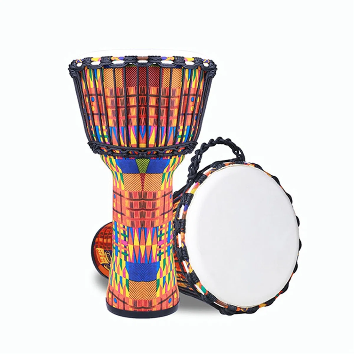Standardmäßiges 10-Zoll-Einsteiger-Tamburin Aus Altem Ziegenleder, Afrikanisches Trommel-Percussion-Instrument Afrikanische Trommel Instrument (Color : B)