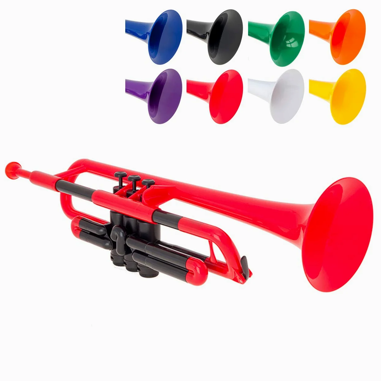 pTrumpet PTRUMPET1R Trompete, Kunststoff, Rot