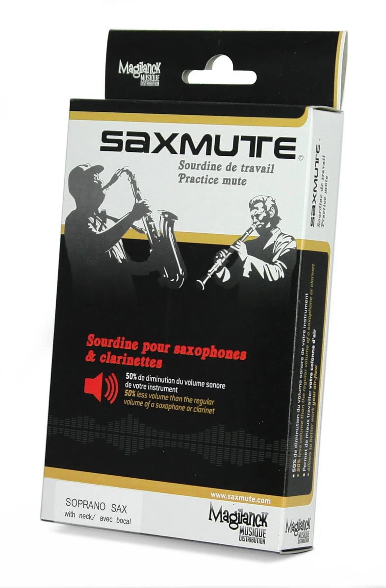 Magilanck Saxophon-Dämpfer für Sopran-Saxophone mit abnehmbarem Hals