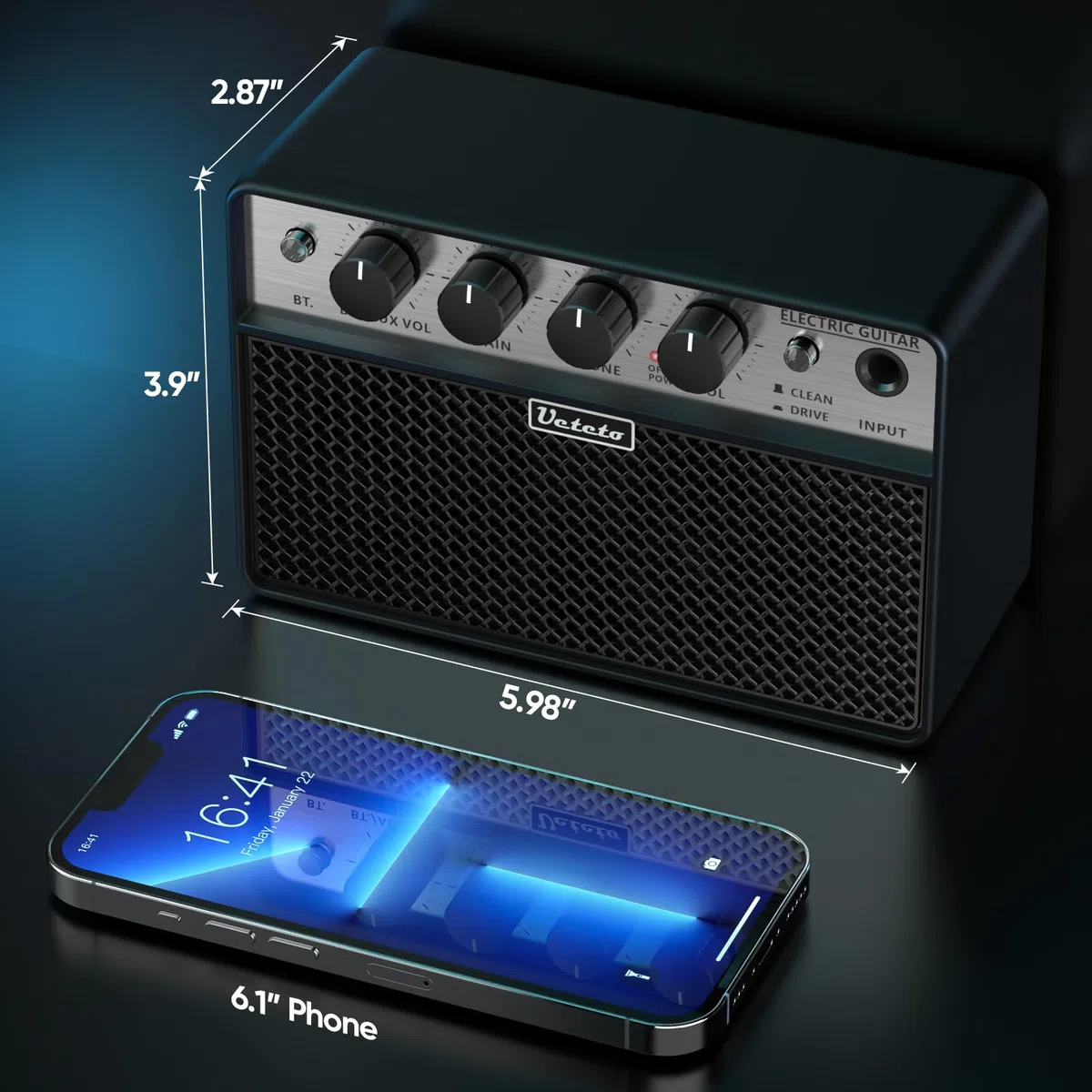 Ueteto 10 W Mini-Gitarrenverstärker