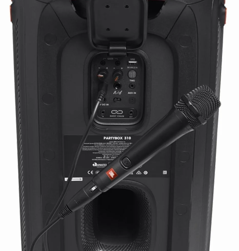 JBL PBM 100 – Dynamisches Gesangsmikrofon mit Kabel - Schwarz – Zubehör für die JBL Party-Box – Karaoke für Zuhause – Mit Kardioid-Richtcharakteristik