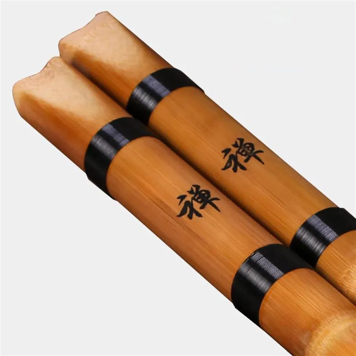 Bambusflöte Bambus Shakuhachi 5 Löcher Flöte Weiß Bambus Kurz Xiao Holzblasinstrument Flauta(Black)