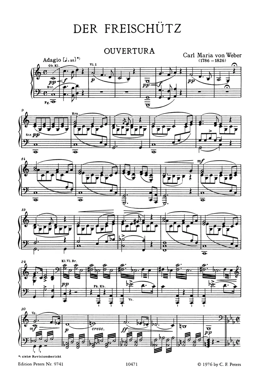 Der Freischütz op. 77 Romantische Oper Klavierauszug URTEXT