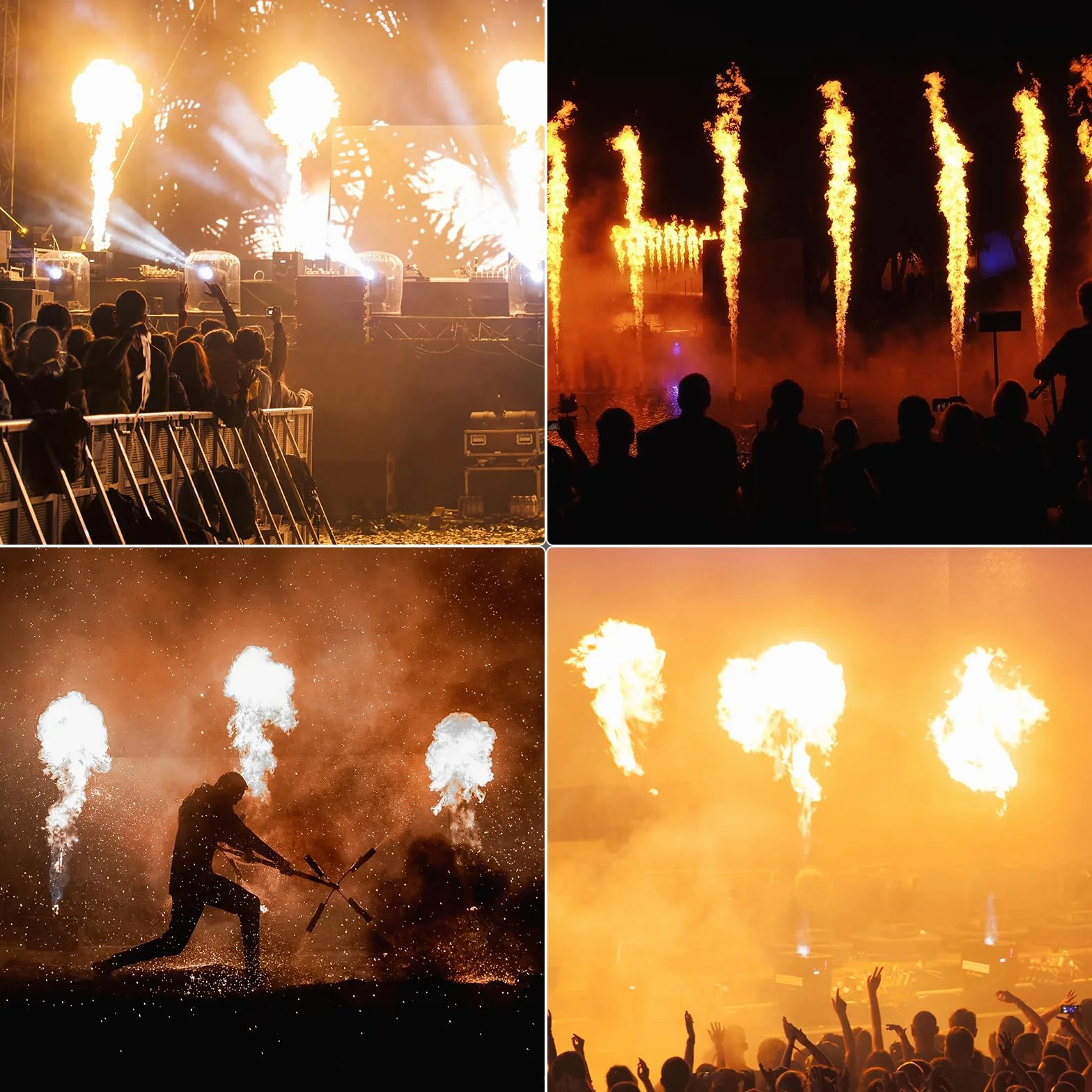 Flammenwerfer, 150W Flammenprojektor mit DMX Controller, Dj Jet Flame Machine für Konzerte, Shows, Partys, Halloween, Weihnachten, Sportevents 2PC