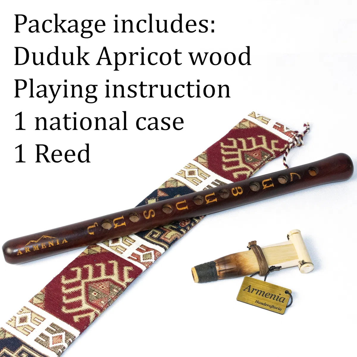 , Armenisches Musikinstrument apricot Holz Armenische Oboe Balaban Woodwind Instrument – Geschenk National Fall mit Spielen Anleitung