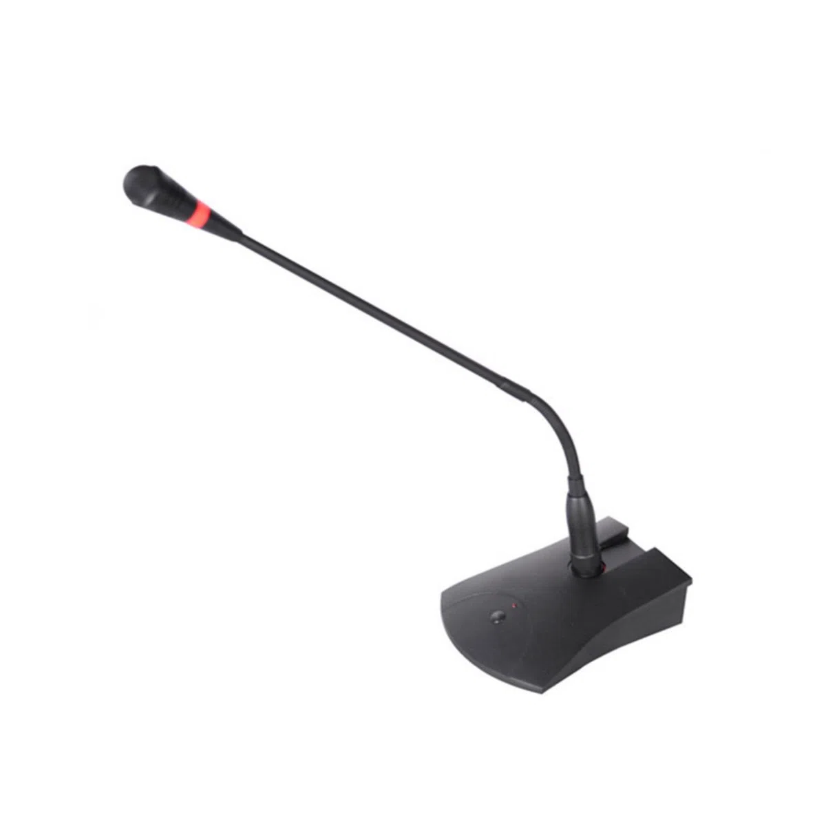 Konferenzmikrofon Schwanenhals Kondensatormikrofon Tischmikrofon Desktop mit Metallfuß Flexible Ausrichtung Perforiertes Gitter LED Licht 48V